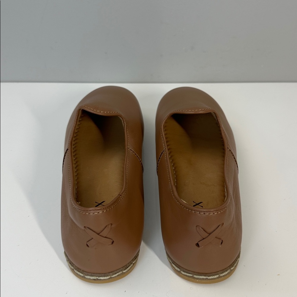 NWOB Charix Camel Leather Loafers Made in Turkey Memory Foam Insoles Size EU 41 - Picture 7 of 14